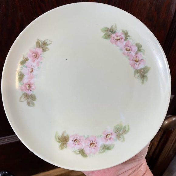 Set of 4 MZ Austria Hand Painted Salad Dessert Plates Daisy Columbine Wild Rose - Picture 7 of 12